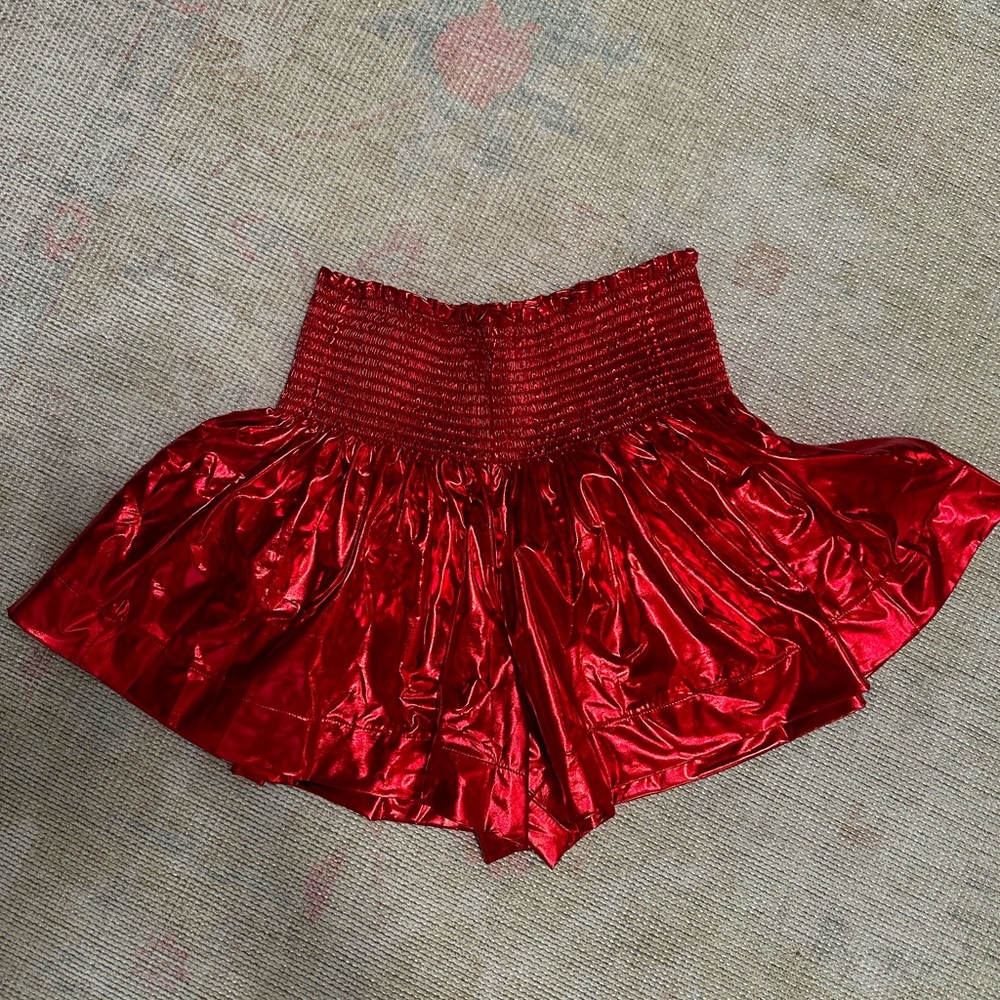 Queen of Sparkles metallic swing shorts
